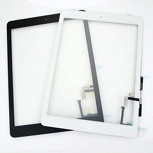 6703618400289 - TOUCH SCREEN GLASS DIGITIZER FOR APPLE IPAD AIR 5 PREINSTALLED ADHESIVE / HOME BUTTON / TOOLS WHITE