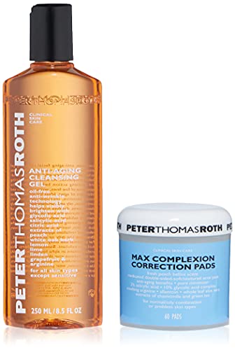 0670367015452 - PETER THOMAS ROTH PETER THOMAS ROTH FULL-SIZE PORE PERFECTING PAIR 2-PIECE KIT, BESTSELLING ANTI-AGING CLEANSING GEL AND ACNE CLEANSING PADS FOR PORES, 2 CT.