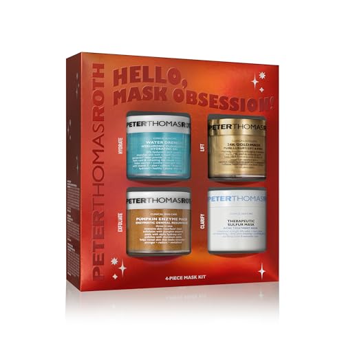 0670367020548 - HELLO, MASK OBSESSION! FULL-SIZE 4-PIECE MASK KIT, FACE MASK SKIN CARE KIT, INCLUDES WATER DRENCH GEL MASK, 24K GOLD MASK, PUMPKIN ENZYME MASK AND THERAPEUTIC SULFUR MASK