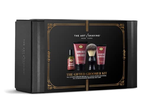 0670535728931 - THE ART OF SHAVING THE GIFTED GROOMER, SANDALWOOD AROMA - CONTAINS PRE-SHAVE OIL, SHAVING CREAM, SHAVING BRUSH AND AFTER-SHAVE BALM - CLINICALLY TESTED FOR SENSITIVE SKIN, SANDALWOOD, 4 CT.