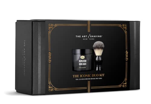 0670535728948 - THE ART OF SHAVING THE ICONIC DUO GIFT SET, UNSCENTED - INCLUDES 5OZ SHAVING CREAM AND SHAVING BRUSH, FREE FROM SYNTHETIC DYES & ALCOHOL AND CLINICALLY TESTED FOR SENSITIVE SKIN, UNSCENTED, 5 FL. OZ.
