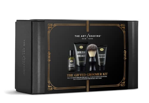 0670535728955 - THE ART OF SHAVING GIFTED GROOMER GIFT SET, UNSCENTED - PRE SHAVE OIL, SHAVING CREAM, SHAVING BRUSH & AFTER SHAVE BALM - CLINICALLY TESTED FOR SENSITIVE SKIN, 4 PIECE - THE PERFECT GIFT