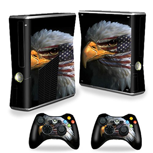 0670541432976 - MIGHTYSKINS PROTECTIVE VINYL SKIN DECAL COVER FOR MICROSOFT XBOX 360 S SLIM + 2 CONTROLLER SKINS WRAP STICKER SKINS EAGLE EYE