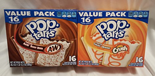 0670739357388 - KELLOGG'S LIMITED EDITION POP TARTS ORANGE CRUSH/A&W ROOT BEER FLAVOR (2 FLAVOR COMBO PACK)