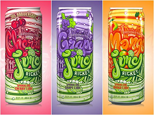 0670739358279 - ARIZONA LIME RICKEY SPARKLING JUICE DRINKS 6 - 23.5 FL OZ CANS (3 FLAVOR VARIETY PACK)