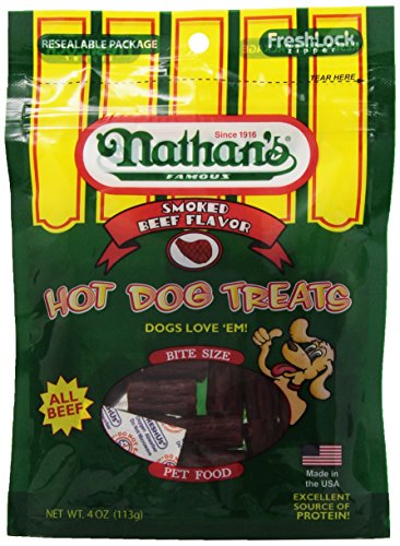 6709309622695 - NATHAN'S FAMOUS HOT DOG TREATS, ALL BEEF, 4-OUNCE ZIPLOCK BAGS (PACK OF 4)