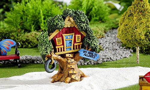 0067103376616 - GIFT CRAFT 706479 MINI KIDS AT PLAY TREE HOUSE OUTDOOR SCULPTURES