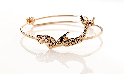 0067103386967 - GIFTCRAFT THOUGHTS TO SHARE EXPANDABLE BRACELET BEAUTY MERMAID BEAUTY ROSE GOLD TONE