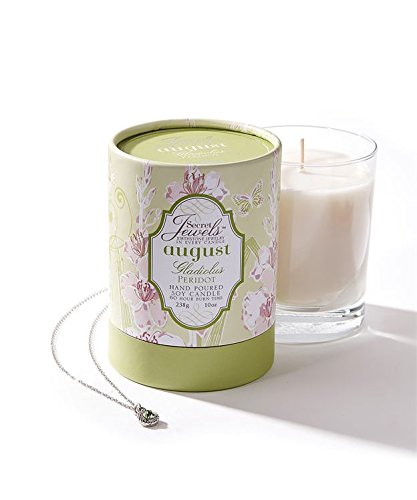 0671034825084 - AUGUST SECRET JEWELS SCENTED BIRTHSTONE CANDLE, 10OZ