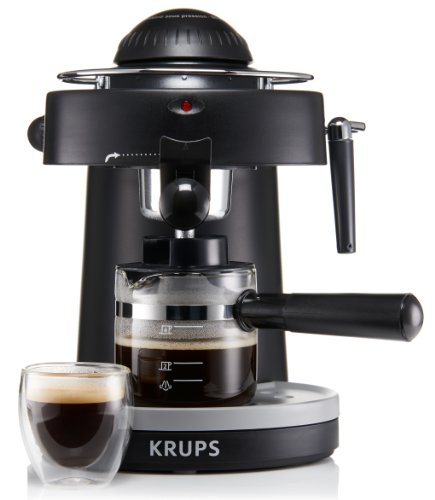 0671213526535 - KRUPS XP1000 STEAM ESPRESSO MACHINE WITH FROTHING NOZZLE FOR CAPPUCCINO, BLACK