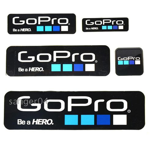 6713805705844 - GENERIC BLACK DECAL STICKERS GRAPHICS SET FOR GOPRO 4 3+ 3 2 1 CAMERA