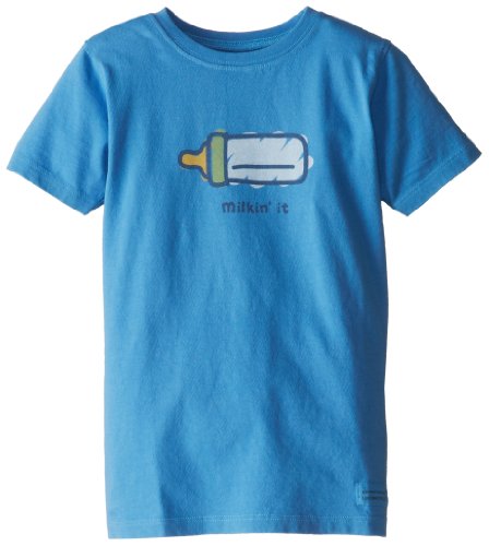 0671873684101 - LIFE IS GOOD TODDLER MILKIN' IT CRUSHER TEE, SPRING BLUE, X-SMALL