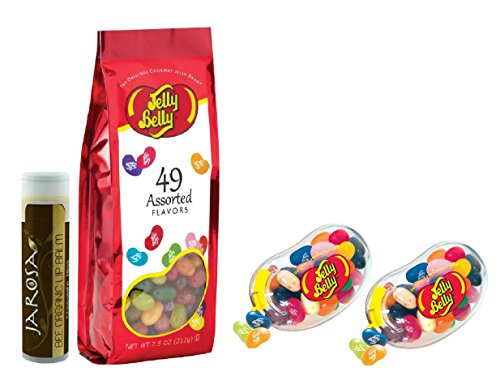 0672713839651 - JELLY BELLY BIG BEAN DISPENSER (PACK OF 2) WITH 49 ASSORTED FLAVORS JELLY BEANS 7.5 OZ. & A JAROSA BEE ORGANIC NATURAL CHOCOLATE BLISS LIP BALM, PERFECT FOR EASTER