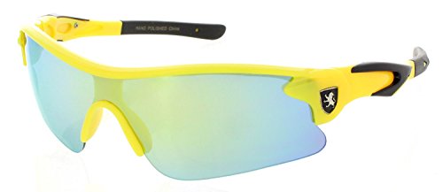 0672713854999 - FIORE® KIDS K10 SPORTS SUNGLASSES FOR ALL SPORTS (YELLOW FRAME - YELLOW CM LENS)
