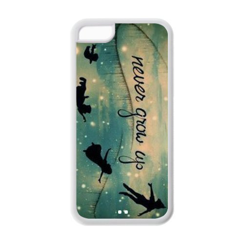 6729394691604 - TPU CASE COVER FOR IPHONE 5C STRONG PROTECT CASE - NEVER GROW UP QUOTES CASE -