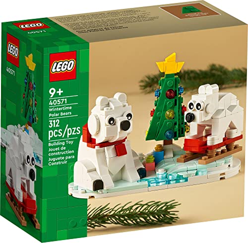 0673419365734 - LEGO WINTERTIME POLAR BEARS 40571 CHRISTMAS DÉCOR BUILDING KIT, POLAR BEAR GIFT, GREAT STOCKING STUFFER FOR KIDS, FEATURES A CHRISTMAS TREE TOY AND TWO POLAR BEAR TOYS