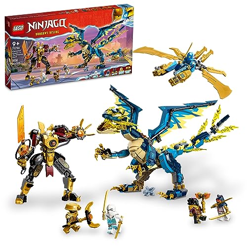 0673419375726 - LEGO NINJAGO ELEMENTAL DRAGON VS. THE EMPRESS MECH 71796 BUILDING TOY SET, FEATURES A DRAGON, MECH, NINJA FLYER AND 6 MINIFIGURES, GIFT FOR BOYS AND GIRLS AGES 9+ WHO LOVE NINJA WARRIORS