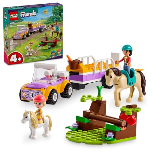 0673419387590 - LEGO FRIENDS HORSE AND PONY TRAILER PLAYSET, BUILDING TOY FOR KIDS, CREATIVE PLAY GIFT WITH LIANN AND ZOYA CHARACTERS AND 2 ANIMAL FIGURES, TOY FOR 4 YEAR OLDS AND UP, 42634