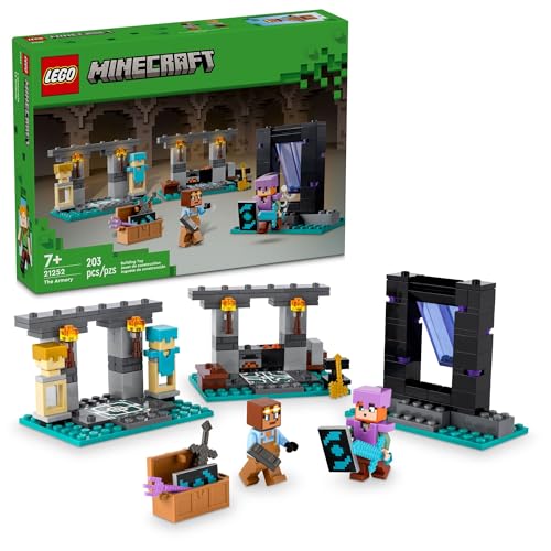 0673419388467 - LEGO MINECRAFT THE ARMORY BUILDING SET, INCLUDES POPULAR MINECRAFT FIGURES ALEX AND ARMORSMITH, ACTION TOY FOR GAMERS AND KIDS, GIFT FOR BOYS AND GIRLS 7 YEARS OLD AND UP, 21252