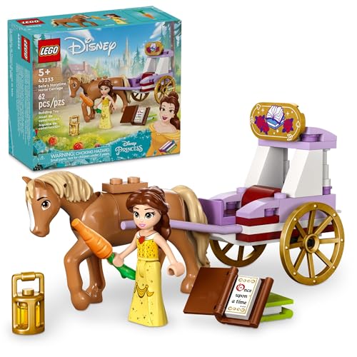 0673419388818 - LEGO DISNEY PRINCESS BELLE’S STORYTIME HORSE CARRIAGE AND MINI-DOLL, PRINCESS TOY FOR KIDS, DISNEY’S BEAUTY AND THE BEAST MOVIE GIFT FOR GIRLS AND BOYS AGES 5 AND UP, 43233