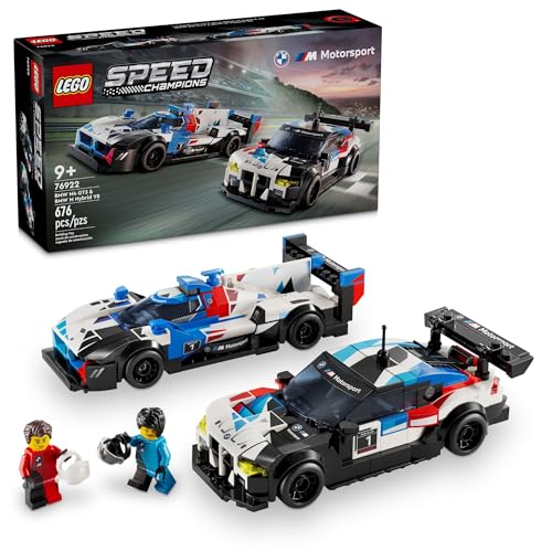 0673419389105 - LEGO SPEED CHAMPIONS BMW M4 GT3 & BMW M HYBRID V8 RACE CARS, BMW TOY FOR KIDS WITH 2 BUILDABLE MODELS AND 2 DRIVER MINIFIGURES, CAR TOY BIRTHDAY GIFT IDEA FOR BOYS AND GIRLS AGES 9 AND UP, 76922