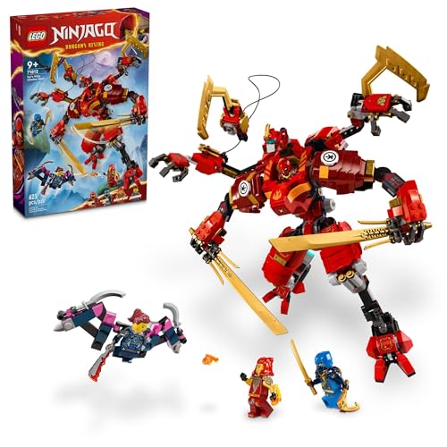 0673419389792 - LEGO NINJAGO KAI’S NINJA CLIMBER MECH ADVENTURE TOY SET, BUILDABLE FIGURE WITH 4 NINJA ACTION FIGURES FOR INDEPENDENT PLAY, NINJA GIFT FOR KIDS, BOYS AND GIRLS AGES 9 YEARS OLD AND UP, 71812