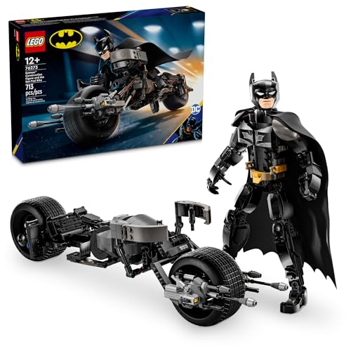 0673419390828 - LEGO DC BATMAN: BATMAN CONSTRUCTION FIGURE & THE BAT-POD BIKE, THE DARK KNIGHT ACTION FIGURE AND BATMAN MOTORCYCLE, SUPER HERO TOYS, KIDS’ ADVENTURE PLAYSET, GIFT FOR BOYS AND GIRLS, 76273