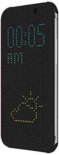 0673842334406 - HTC DOT VIEW CASE FOR HTC ONE (M8) - RETAIL PACKAGING - WARM BLACK/DARK GRAY