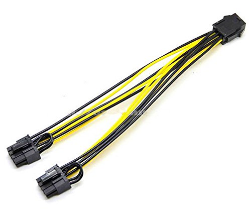 0674025121790 - NEW PCIE 6PIN TO DUAL 8PIN(6+2) Y-SPLITTER CABLE GRAPHIC CARD 18AWG EXTENSION CABLE