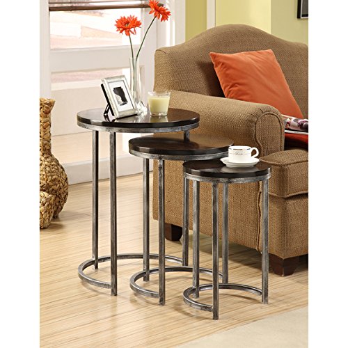 0674894228828 - SOMETTE ESPRESSO 3-TIER ROUND NESTING ACCENT TABLES (SET OF 3)