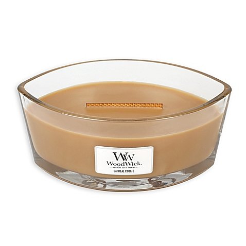 0674894237127 - WOODWICK LARGE HEARTHWICK GLASS OATMEAL COOKIE IN GOLD