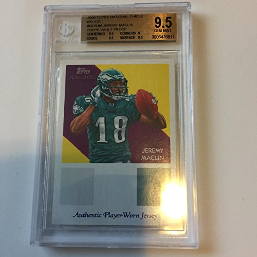 0675697742993 - BGS 9.5 JEREMY MACLIN 2009 TOPPS NATIONAL CHICLE RELICS TOPPS VAULT PROOF 1/1 RC