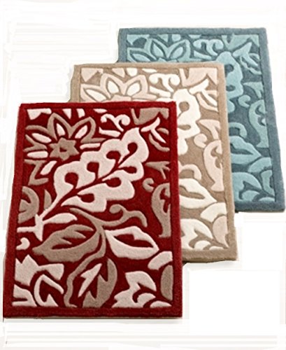 0675716404659 - MARTHA STEWART COLLECTION CARVED ACRYLIC FLORAL 26 X 42 BLUE/GREEN