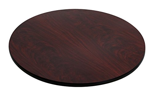 0675903910789 - FLASH FURNITURE 30 ROUND TABLE TOP WITH BLACK OR MAHOGANY REVERSIBLE LAMINATE TOP