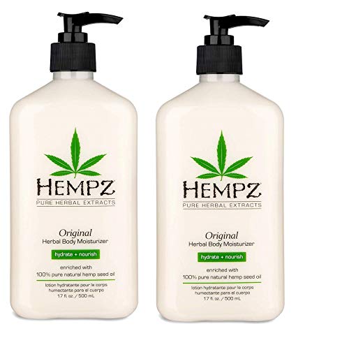 0676280046207 - HEMPZ ORIGINAL, NATURAL HEMP SEED OIL BODY MOISTURIZER WITH SHEA BUTTER AND GINSENG, 17 FL OZ, 2 PACK BUNDLE - PURE HERBAL SKIN LOTION FOR DRYNESS - NOURISHING VEGAN BODY CREAM IN FLORAL AND BANANA