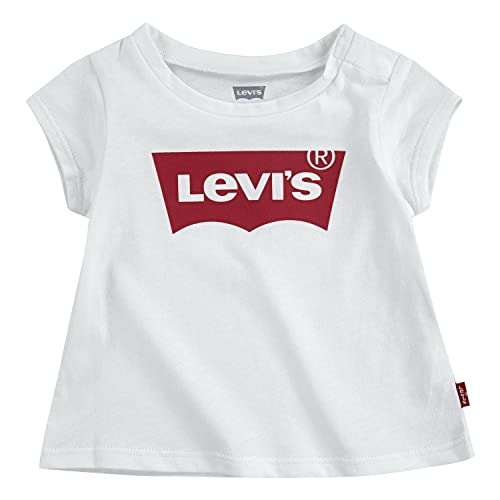 0677838020595 - LEVIS BABY GIRLS BATWING T-SHIRT, WHITE/RED, 18M