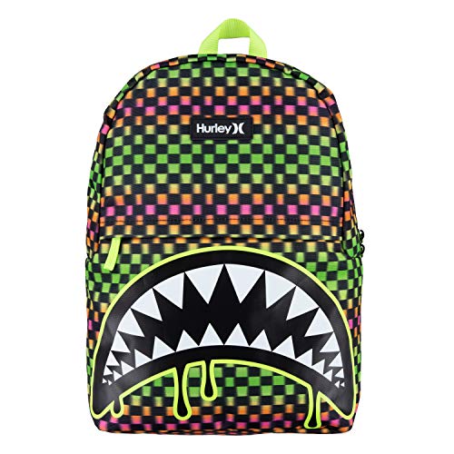 0677838889420 - HURLEY MOCHILA ONE AND ONLY PARA MENINOS, VOLTAGE GREEN SHARK BITE, LARGE
