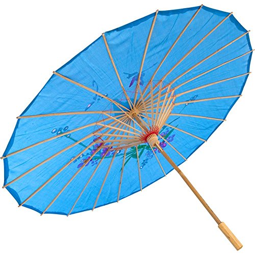 0677916067184 - JAPANESE CHINESE UMBRELLA PARASOL 22IN L-BLUE 157-12