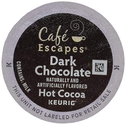 0678213593925 - CAFÉ ESCAPES HOT COCOA, DARK CHOCOLATE, K-CUP PORTION PACK FOR KEURIG BREWERS, 24-COUNT