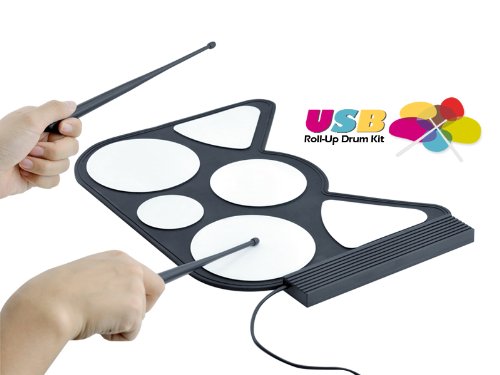 0678358505173 - DODJIVI USB ROLL-UP DRUM KIT, PORTABLE USB POWERED, PORTABLE ROLL-UP USB DRUM, 8 SPECIAL DRUM PAD EFFECTS, CREATE YOUR OWN SETS, EASY TO USE