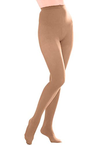 0678358869527 - BUTTERFLY HOSIERY WOMEN'S LADIES PLUS SIZE QUEEN OPAQUE FOOTED TIGHTS FASHION STOCKINGS NUDE 2X