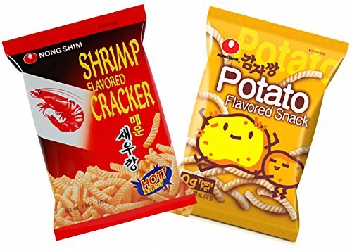 0678358977444 - NONGSHIM SPICY SHRIMP FLAVORED CRACKER, POTATO SNACK - COMBO PACK (PACK OF 2)