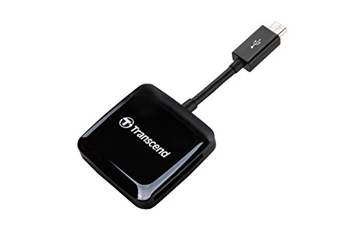 6790840868734 - TRANSCEND USB 2.0 OTG CARD READER, BLACK (TS-RDP9K)