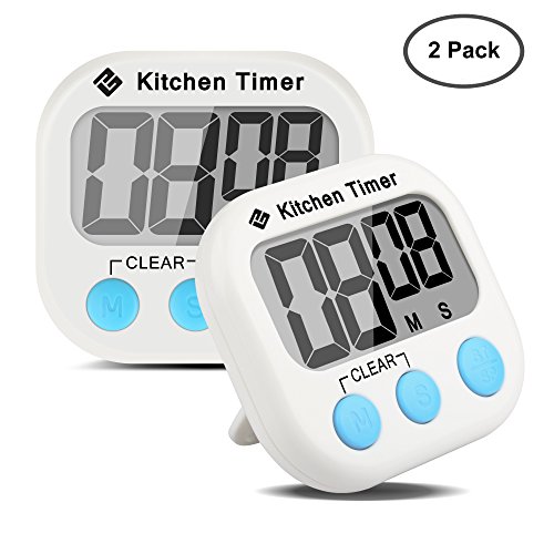 0679113376908 - ETEKCITY DIGITAL KITCHEN TIMER: LARGE LCD DISPLAY, BATTERY INCLUDED (2 PACK)