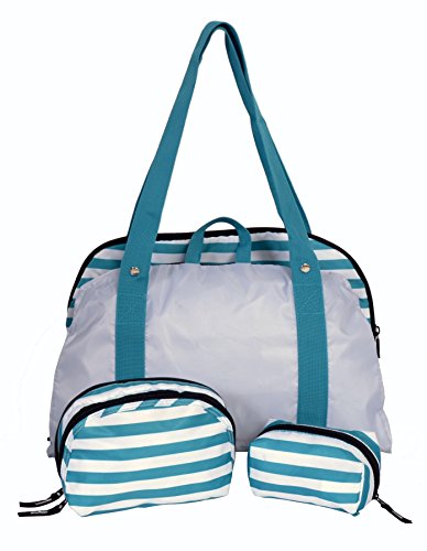 0067914032527 - CWC TEAL YOGA BAG 3 PIECE SET WITH COSMETIC AND TOILETRY BAGS