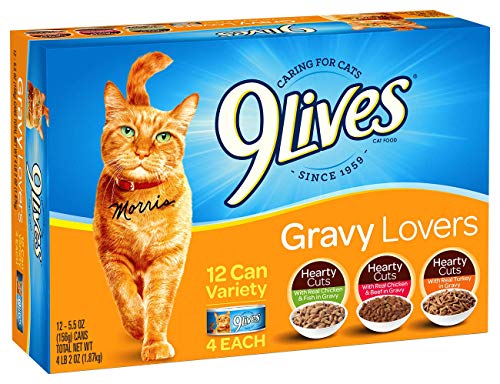 0679360228234 - 9LIVES GRAVY FAVORITES WET CAT FOOD VARIETY PACK, 5.5 OUNCE (PACK OF 12)