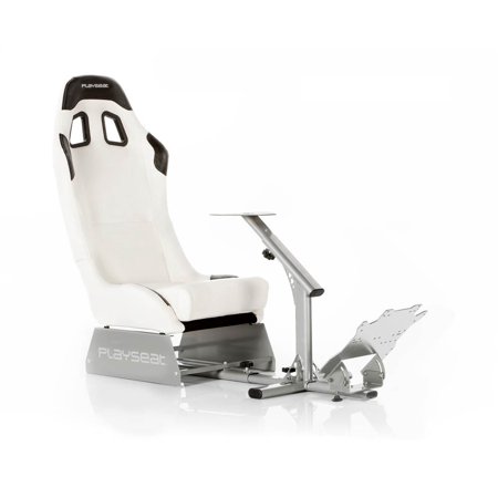 0679579000065 - PLAYSEAT EVOLUTION-M GAMING CHAIR - WHITE WITH SILVER FRAME