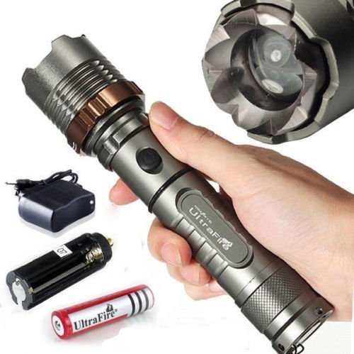 6800321178334 - SUPER BRIGHT 5 MODES FLASHLIGHT 2200LM XM-L T6 LED LAMP LIGHT WITH 18650 BATTERY AA+ FREE CHARGER