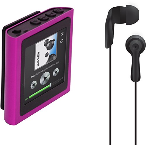 0680079712068 - POLAROID PMP120-4PK BUILT-IN SPORTS CLIP TOUCH SCREEN MP3 PLAYER WITH NOISE ISOLATING EARBUDS FOR SPORT ACTIVITIES (PINK)