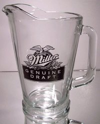 0680474268610 - MILLER GENUINE DRAFT GLASS BEER PITCHER